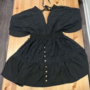 Black Lace Mini Dress size L